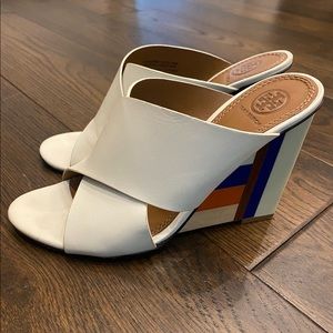 Tory Burch Wedge Sandals with Statement Heel